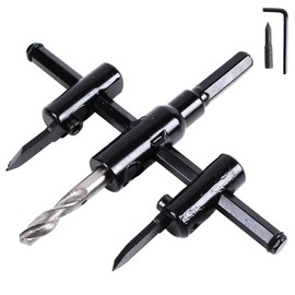 Adjustable Circle Hole Cutter Saw Kit, Standard Circular Cutter for Wood Hole Saw, Circular Saw, Woodworking, Rotary Hole, DIY Tools (30-120 mm)