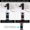 KES Bathroom Sink Drain with Overflow, Pop Up Drain Sink