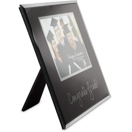 Pavilion Gift Company Congrats Grad Picture Frame, Black, White
