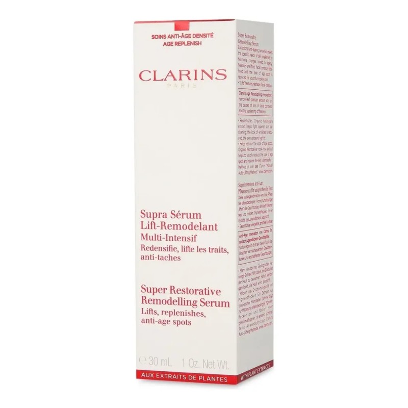 Sérum Antiedad Clarins 30ml con Ácido Hialurónico Libre de Parabenos