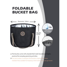 Harrison Howard Horse Grooming Kit 9-Piece Equine Care Series Horse Brush Sets with Organizer Tote Bag Pink