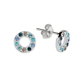 Radley Signature Ladies Silver Round Stones Stone Disc Earrings RYJ1111