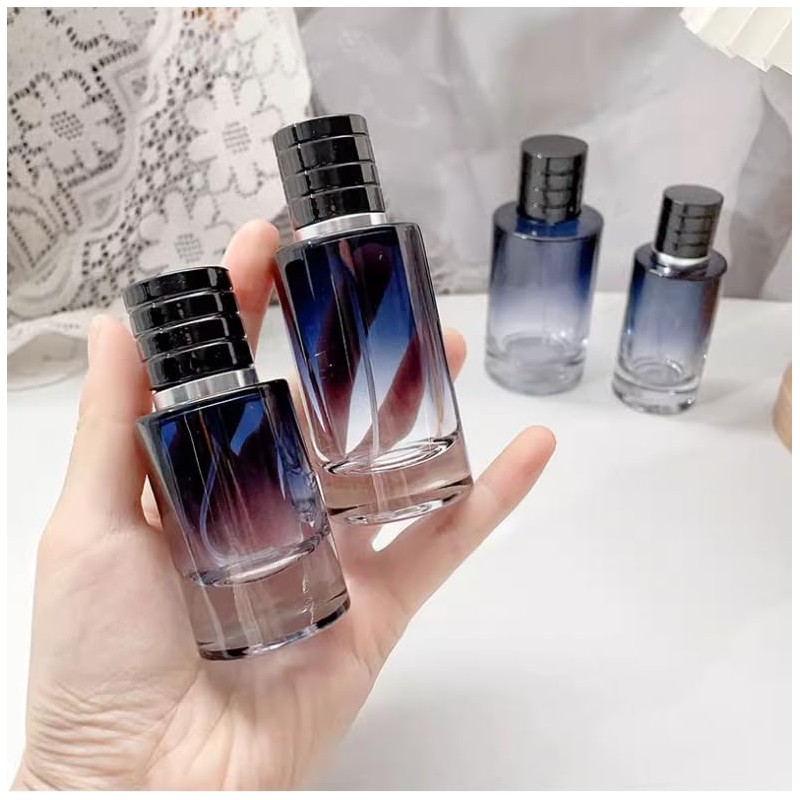 Sndperiexam 2 Pcs Blue 30ml Perfume Atomizer, Portable Glass Spray