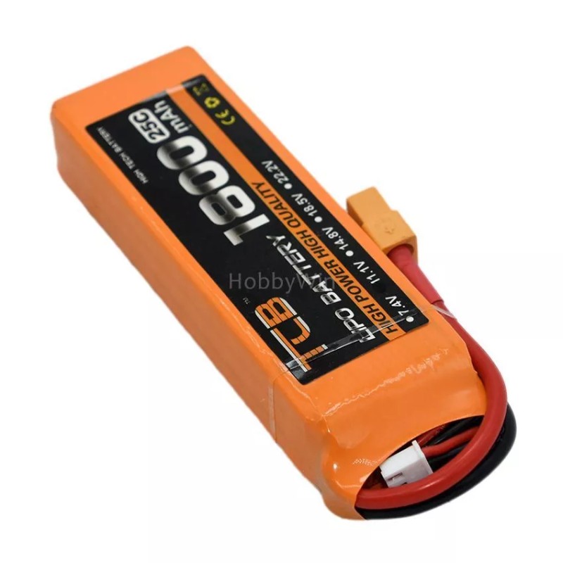 TCB-BATT 11.1V 3S 1800mAh 25C LiPo Battery XT60 plug for