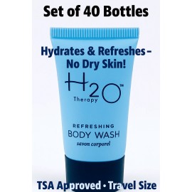 H2O Therapy Travel Size Lotion Body Wash Hotel Toiletries 1 oz Set of 40