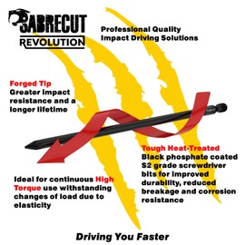 5 x SabreCut AFSC130MPH2_5 130mm PH2 for Makita DFS250 DFS452 199155-7 Autofeed Collated Drywall Screwdriver Gun Bit Single Ended Phillips No.2 Heavy Duty