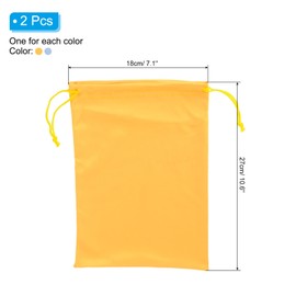 PATIKIL Pack of 2 Ski Goggles Bag Microfibre Snow Goggles Cover Soft Storage Case Drawstring Bag for Sunglasses Camera Lenses Light Blue Yellow