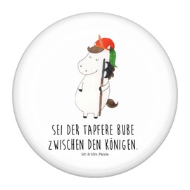 Mr. & Mrs. Panda 50mm Button Einhorn Junge - Geschenk, Einhorn Deko, Einhörner, Anstecknadel, Unicorn, Pin, Bube