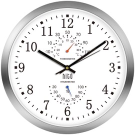 HITO 14 Inch Silent Wall Clock Battery Operated, Large Wall Clock for Living Room Decor, Office, Classroom, Bedroom