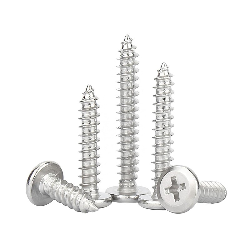 Qrity 20pcs Self Tapping Screws, 304 Stainless Steel Phillips Flat