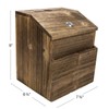 Excello Global Products Rustic Suggestion Box with Lock: Wooden Ballot