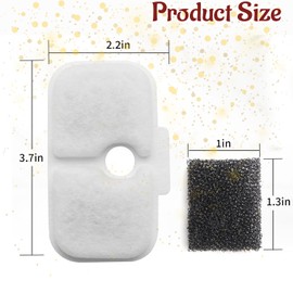 4 Pack Replacement Cat Water Fountain Filters Compatible with PETLIBRO Dockstream Cat Water Fountain PLWF005 PLWF105 PLWF115 - for Ultra Quiet Pet Water Fountain