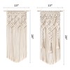 Mkono 2 Pcs Macrame Woven Wall Hanging Boho Home Chic
