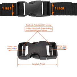 aYrap Quick Release Buckle 1 Inch: Nylon Strap Buckles Adjustable 4 Pcs, Tri-Glide Slide Clip 8 Pcs (Green, 1Inch)