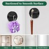 4 Pack Suction Cup Hooks for Shower, No-Drill Towel Hooks