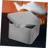 OFFSCH Frosted Iron Tea Tin Box with Lid Square Metal