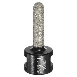 sourcing map Diamond Finger Shaped Milling Bit 10mm 2 Holes with 5/8"-11 Thread for Enlarging Shaping Milling Existing Holes on Marble Countertop Black