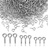 Grevosea 300 Pieces Small Screw Eye Pins Eyelets Screw Threaded