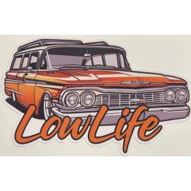 EGL Graphics Lowlife Hotrod Decal Sticker Airride Bagged Low Life Slammed Chevy Station Wagon