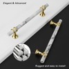 Rergy Cabinet Handles Marble Drawer Pulls and Knobs, 10Pack White