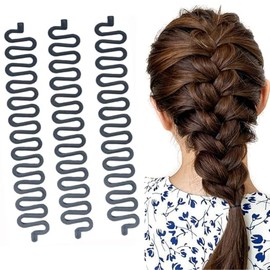 6PCS Hair Braiding Tool Hair Styling Accessories Kit Womens Hair Styling Clip DIY French Hair Braiding Tool Roller Bun Maker French Centipede Braiders