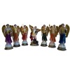 Set of 7 Arcángeles Resin Figurines 8" Archangels