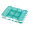 Sterilite Divided Case, Stackable Plastic Small Storage Container with Latch