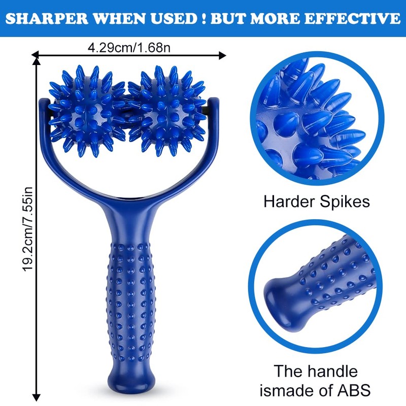2 Massage Balls, Massage Roller with Nubs, Massage Balls, Fascia