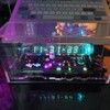 TPHRAVAL Imitation Nixie Tube Clock Fluorescent Tube Clock Cyberpunk Ornaments