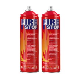 AmzBoom Fire Extinguisher 2-Pack with Mounting Bracket for Home, Kitchen, Car, Grill - Portable Small A, B, C, K Fire Extinguisher - 8-in-1 - Prevents Reignition.