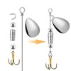 Dr.Fish 30 Pack Fishing Spinner Shaft Stainless Steel Looped Wire