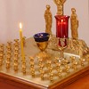 FoldTier 10" Sanctuary Globe Red Glass Church Sanctuary Light Holders