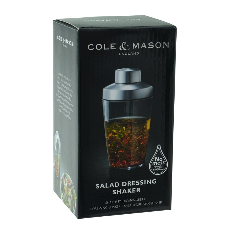 Cole & Mason H106999 Salad Dressing Shaker, Transparent/Silver