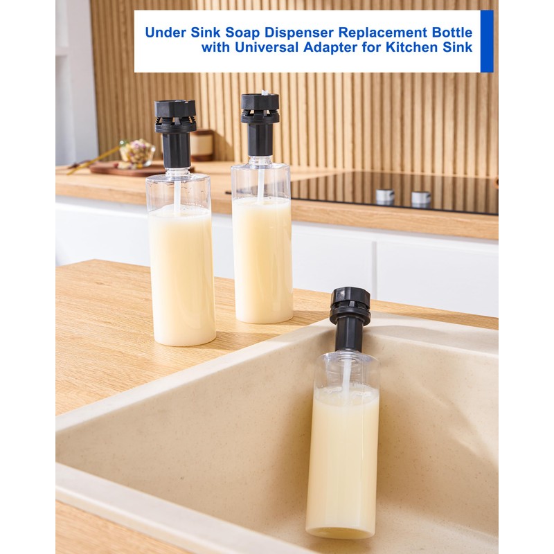 Updated Soap Dispenser Bottle for Kitchen Sink Replacement - 500ML/17oz