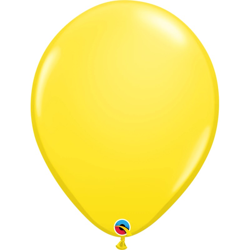 Qualatex Round Yellow Latex Balloons - 11 in.