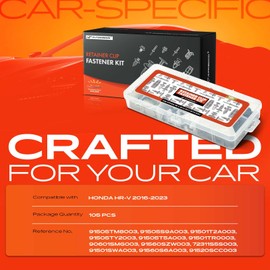 A-Premium 105PCS Retainer Clips Kit - Compatible with Honda HR-V HRV 2016-2023 - Vehicle Specific Car Body Trim Fastners Pin Rivet Set - fit Door Lining, Bumper & More - Trim Removal Tool Kit Included