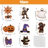 FINGOOO 45 PCS Halloween Cutouts, Cute Happy Halloween Paper Cut
