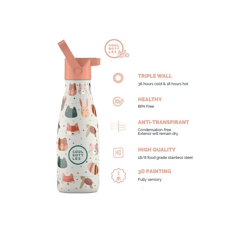 Cool Bottles - Thermos Flask for Children - Stainless Steel