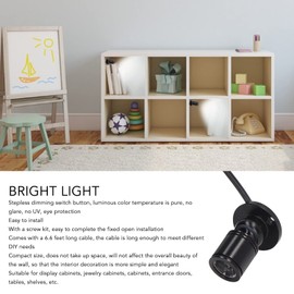 Mini Spotlight for Indoor Use, Small LED Spotlight Cabinet Light 5 V, Positive White Light 6000 K Mini LED Spot for Cupboard, Galleries, Shops, Mini Spot Headlight