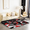 jejeloiu Geometric Strip Lines Area Rug, Geometry Accent Rug for