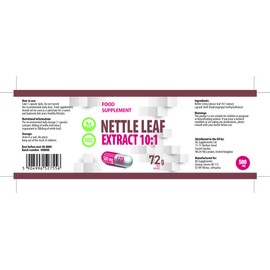 Stinging Nettle Leaf 5,000mg Equivalent (500mg of 10:1 Extract) 120 Vegan Capsules, 3 Party Lab Tested