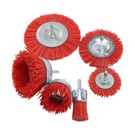 Aswalling 6Pcs Nylon Filament Abrasive Wire Brush Wheel & Cup Brush Set with 1/4 Inch Shank, 6 Sizes Nylon Set Perfect