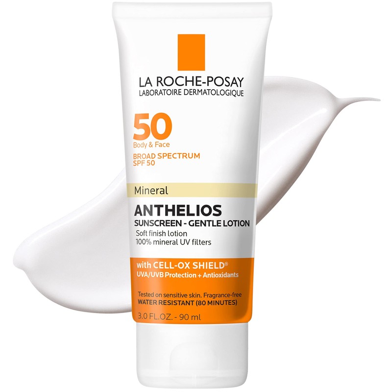 La Roche-Posay Anthelios Mineral Sunscreen SPF 50, Gentle Lotion, 3