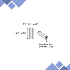 uxcell 1300Pcs Glass Bugle Beads, 4x1.7mm Tube Mini Loose Glass Seed Spacer Bead for DIY Earrings Necklaces Bracelets Jewelry Making (Silver)