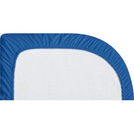 Playshoes 770324-7 Jersey Fitted Sheet for the Cot, Waterproof and Breathable, 81 x 42 x 10 cm, Blue