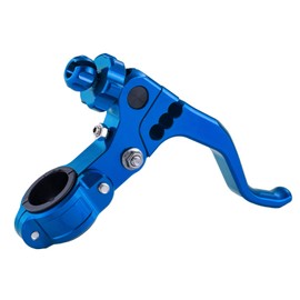 PRO CAKEN 7/8‘’ 22mm Universal Motorcycle CNC Short Stunt Clutch Lever Aluminum Alloy Clutch Handlebar Compatible with Most Motorcycles Dirt Bike-Blue
