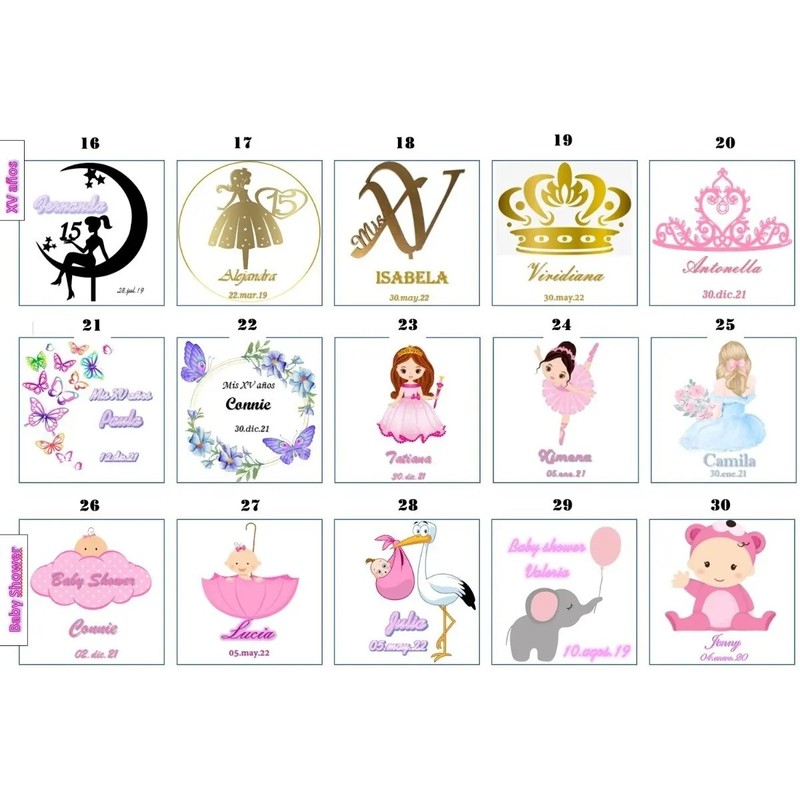 40 Velas Elefantito Recuerdos Bautizo, Baby Shower, Cumplea