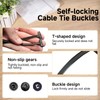 50PCS Universal Nylon Cable Tie Buckles with Storage Box –