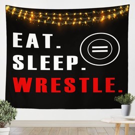 Wrestle Wall Hanging Sports Theme Tapestry for Bedroom for Kids Boys Girls Teens Room Wrestling Decor Wall Blanket Super Soft Tapestries Medium 59"x59"