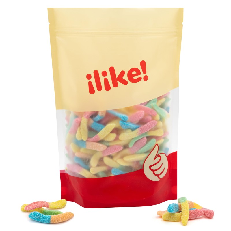 Neon Sour Gummy Worms | 2-Pound Pack | Assorted Fruit